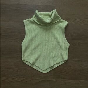 Le Lis Turtleneck Cropped Tank Sweater